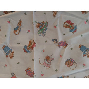 2 Different Crafting Fabric Beatrix Potter and Stork
